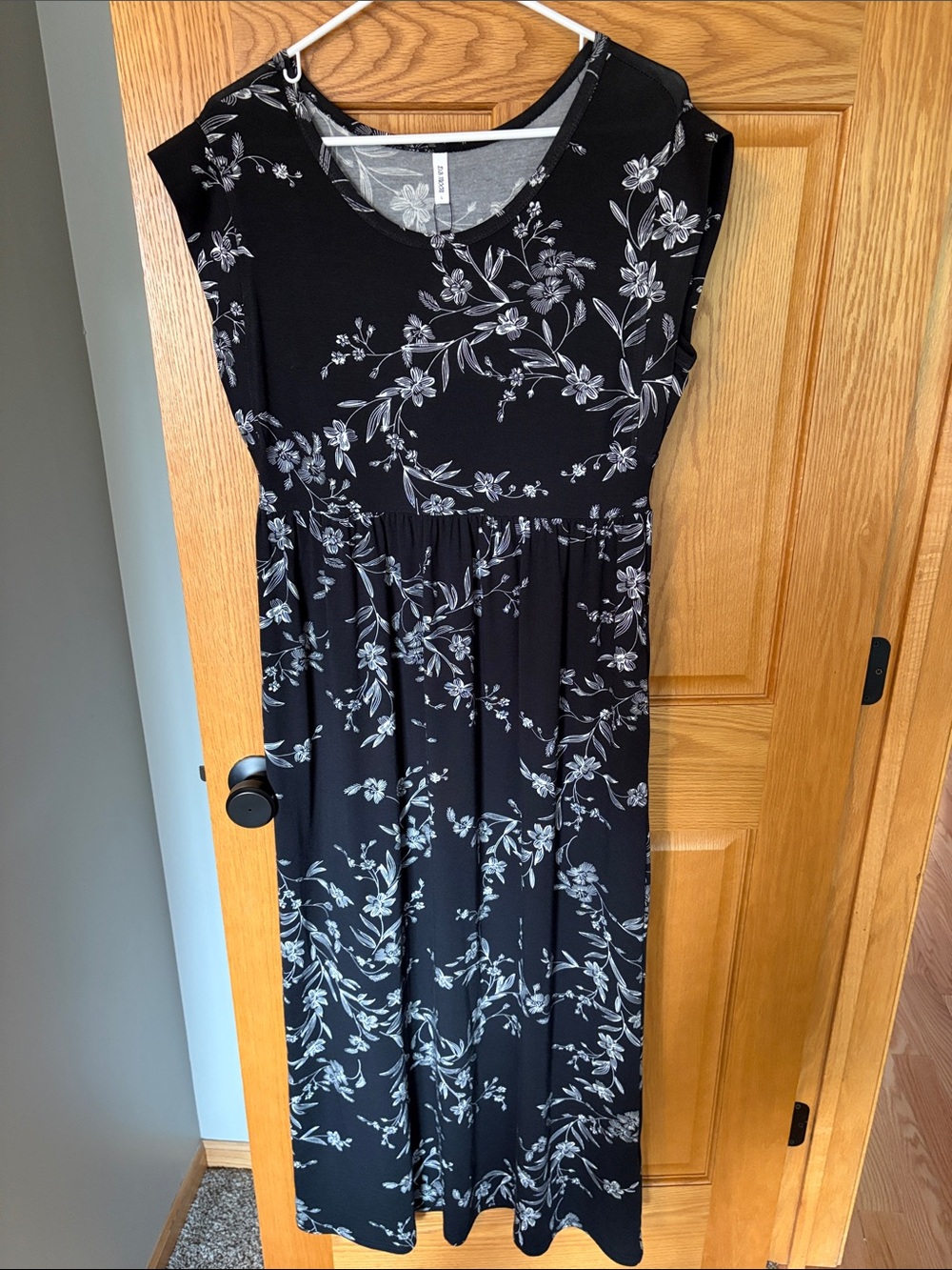Black Floral Dress - Classic Comfort